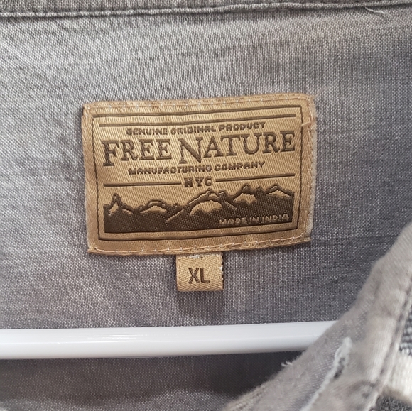 Free Nature earth tones flannel button up shirt size XL - Picture 4 of 4